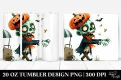 Simple Halloween Zombie Clipart 20 Oz Tumbler Product Image 1