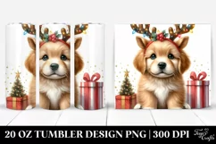 Baby Golden Retriever with Christmas Lights 20 Oz Tumbler Product Image 1