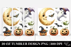 Funny Halloween Moon Clipart 20 Oz Tumbler Product Image 1