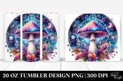 Vibrant Celestial Mushroom Clipart 20 Oz Tumbler Product Image 1