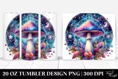 Vibrant Celestial Mushroom Clipart 20 Oz Tumbler Product Image 1