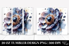 20 Oz Tumbler Sublimation | Anemone with Golden Insertions Product Image 1