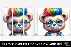 Cute Baby Bear Playing 20 Oz Tumbler Product Image 1