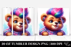 Cute Baby Bear Playing 20 Oz Tumbler Product Image 1