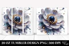 20 Oz Tumbler Sublimation | Anemone with Golden Insertions Product Image 1