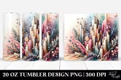 Abstract Pastel Wooden Design 20 Oz Tumbler Product Image 1
