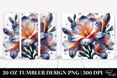 20 Oz Tumbler Sublimation | Abstract Glossy Freesia Made of Product Image 1