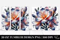 20 Oz Tumbler Sublimation | Abstract Glossy Freesia Made of Product Image 1