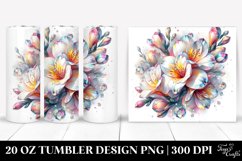 20 Oz Tumbler Sublimation | Abstract Glossy Freesia Made of Product Image 1