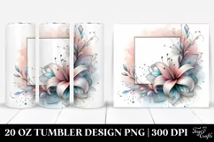 Pastel Lily Tumbler | 20 oz Tumbler Product Image 1