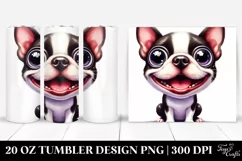 Crazy Boston Terrier Cartoon | 20 Oz Tumbler Product Image 1