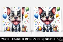 Crazy Boston Terrier Cartoon | 20 Oz Tumbler Product Image 1