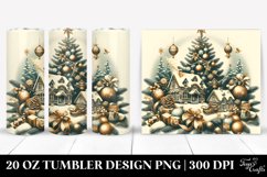 Retro Christmas Tree Clipart, Transparent 20 Oz Tumbler Product Image 1