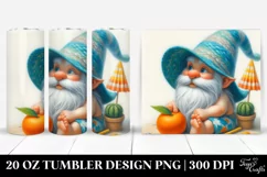 Beachwear Gnome with Orange | 20 Oz Tumbler Product Image 1