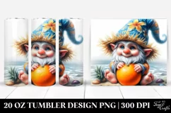 Beachwear Gnome with Orange | 20 Oz Tumbler Product Image 1