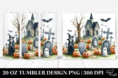 Simple Halloween Graveyard Clipart 20 Oz Tumbler Product Image 1