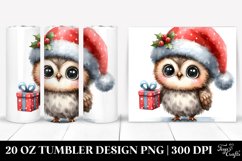 Baby Owl with Santa Hat 20 Oz Tumbler Product Image 1