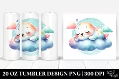 Colorful Sleeping Seal on Cloud | 20 Oz Tumbler Product Image 1