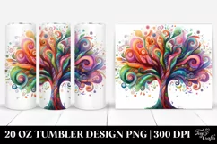 Colorful Whimsical Vibrant Tree | 20 Oz Tumbler Product Image 1
