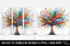 Colorful Whimsical Vibrant Tree | 20 Oz Tumbler Product Image 1