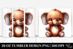 Colorful Plush Elephant | 20 Oz Tumbler Product Image 1
