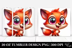 Colorful Baby Fox Smiling | 20 Oz Tumbler Product Image 1