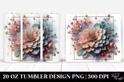 Abstract Glossy Zinnia 20 Oz Tumbler Product Image 1