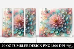 Abstract Glossy Zinnia 20 Oz Tumbler Product Image 1