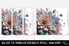 Abstract Glossy Zinnia 20 Oz Tumbler Product Image 1