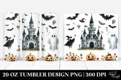 Simple Halloween Castle Clipart 20 Oz Tumbler Product Image 1