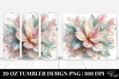 Abstract Shiny Magnolia 20 Oz Tumbler Product Image 1