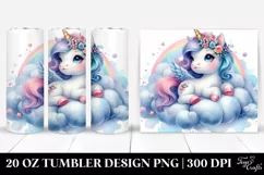 Cute Baby Unicorn from a Cloud | 20 Oz Tumbler Product Image 1