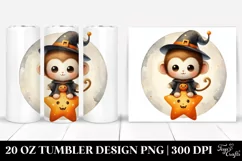 Cute Baby Monkey in Halloween Costume, 20 Oz Tumbler Product Image 1