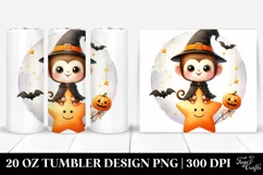 Cute Baby Monkey in Halloween Costume, 20 Oz Tumbler Product Image 1