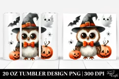 Simple Halloween Owl Clipart 20 Oz Tumbler Product Image 1