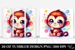 Colorful Baby Monkey Posed | 20 Oz Tumbler Product Image 1