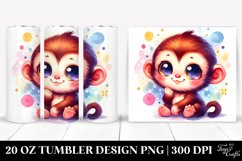 Colorful Baby Monkey Posed | 20 Oz Tumbler Product Image 1