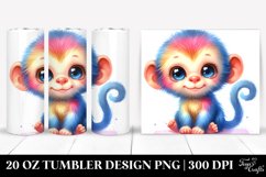 Colorful Baby Monkey Posed | 20 Oz Tumbler Product Image 1