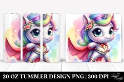 Cute Baby Unicorn in Spring Petals 20 Oz Tumbler Product Image 1