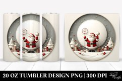 Simple Santa Round Image, Transparent 20 Oz Tumbler Product Image 1