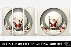Simple Santa Round Image, Transparent 20 Oz Tumbler Product Image 1