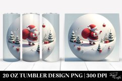 Simple Santa Round Image, Transparent 20 Oz Tumbler Product Image 1