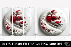 Simple Santa Round Image, Transparent 20 Oz Tumbler Product Image 1