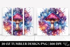 Vibrant Celestial Mushroom Clipart 20 Oz Tumbler Product Image 1