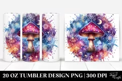 Vibrant Celestial Mushroom Clipart 20 Oz Tumbler Product Image 1