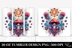 Vibrant Celestial Mushroom Clipart 20 Oz Tumbler Product Image 1