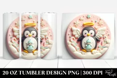 Pastel Marzipan Penguin with Candy Edges 20 Oz Tumbler Product Image 1