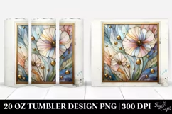 Abstract Stained Poppy 20 Oz Tumbler Product Image 1