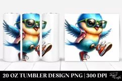 Cute Baby Bird Jumping | 20 oz Tumbler Product Image 1