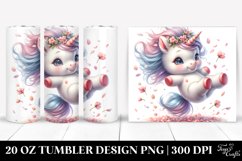 Cute Unicorn Spring Petals | 20 Oz Tumbler Product Image 1